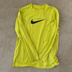 Boys yellow Drifit long sleeve shirt